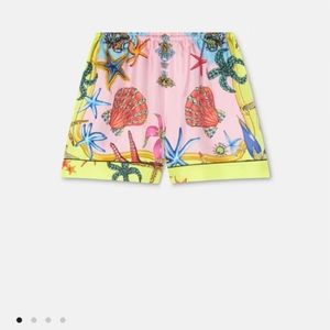 Versace TRÉSOR DE LA MER PRINT SILK SHORTS